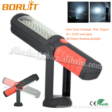 2017 Hot Sale 36+5LED Bright Magnetic & 360 Degree Rotating Stent Torch Flashlight With Magnet